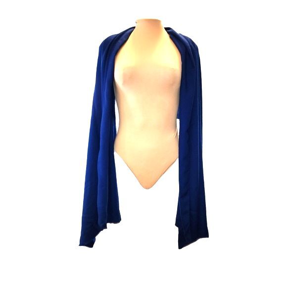 Echo Italian Made Large Royal Blue Scarf/Wrap 78'X28" - Picture 2 of 4